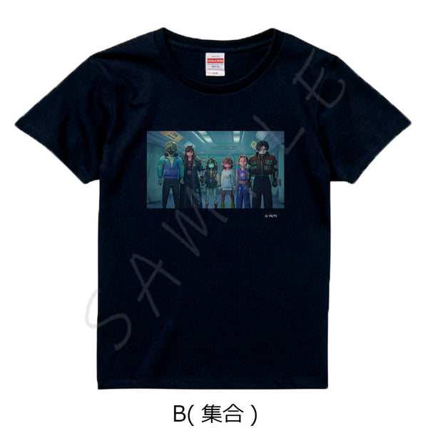 『銀河特急 ミルキー☆サブウェイ』Tシャツ B 集合 ブラック Lサイズ