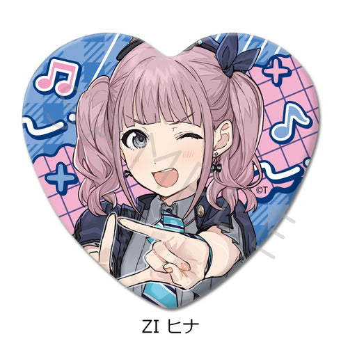 『ガールズバンドクライ』第5弾 ハート型缶バッジ ZI ヒナ