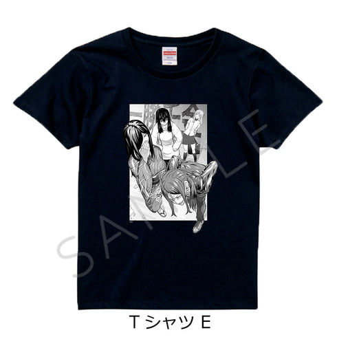 『一勝千金』Tシャツ E 集合1 ブラック XLサイズ