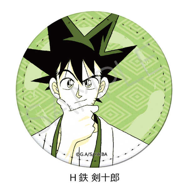 『真・侍伝YAIBA』レザーバッジ(丸形) H 鉄剣十郎