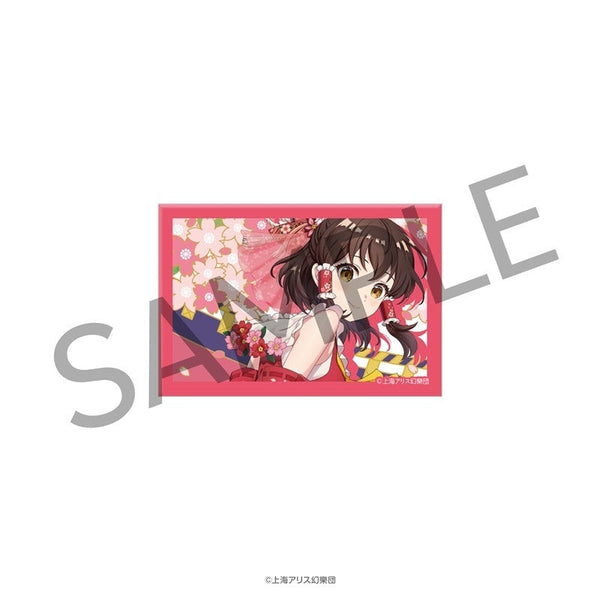 『東方Project』花札柄スクエア缶バッジ(博麗霊夢)