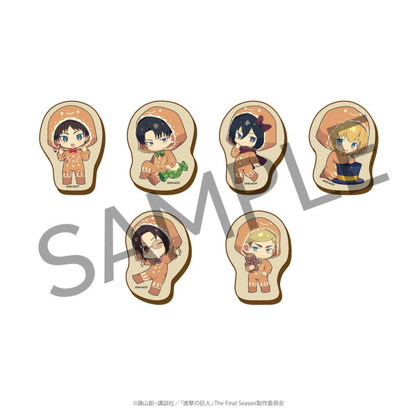 『進撃の巨人』3 o'clock トレーディング 木製バッジ【BOX】