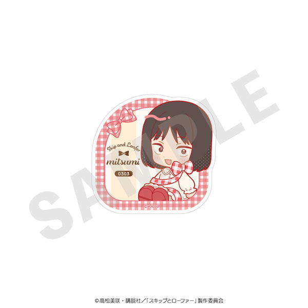 『スキップとローファー』ミニキャラリボンシリーズ ステッカー ギンガムチェック ver.(岩倉美津未)
