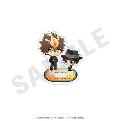 『家庭教師ヒットマンREBORN!』ミニキャラ アクリルスタンド ブラックニットコーデver.(リボーン&沢田 綱吉)