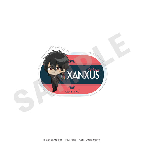 『家庭教師ヒットマンREBORN!』ミニキャラ お名前バッジ ブラックニットコーデver.(XANXUS(10年後))