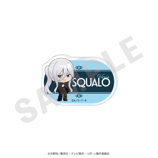 『家庭教師ヒットマンREBORN!』ミニキャラ お名前バッジ ブラックニットコーデver.(スペルビ・スクアーロ(10年後))
