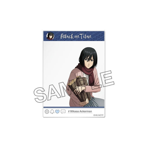 『進撃の巨人 The Final Season』描き下ろしSNS風クリアカード ミカサ