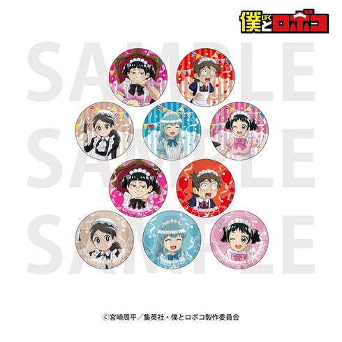 『僕とロボコ』トレーディングメタリック缶バッジ 描き下ろし「メイド喫茶!?」(全10種)【BOX】