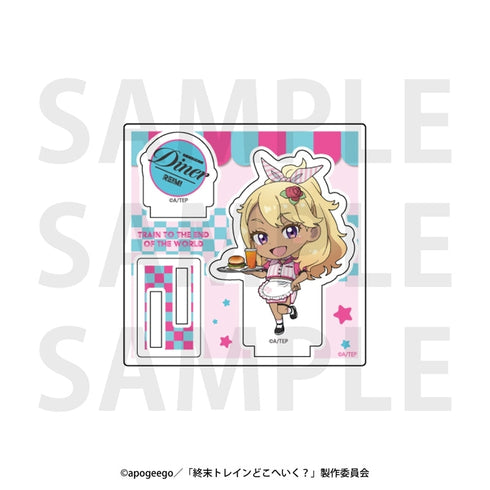 『終末トレインどこへいく?』ミニアクリルスタンド 描き起こしデフォルメ「アメリカンダイナー!」久賀玲実