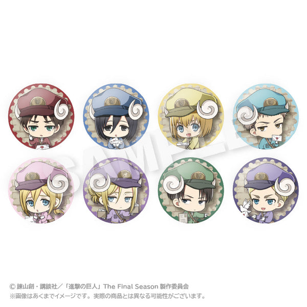 『進撃の巨人』トレーディング缶バッジ おとどけメェるVer.【BOX】