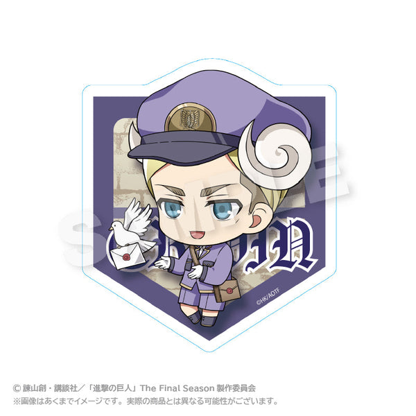 『進撃の巨人』ダイカットステッカー おとどけメェるVer. エルヴィン・スミス