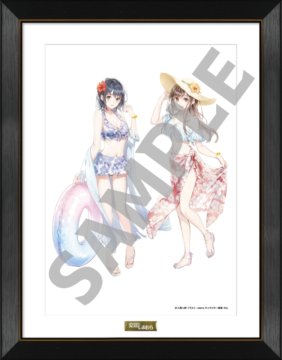 安達としまむら キャラファイングラフ 2人だけの浜辺/複製原画，アニ 
