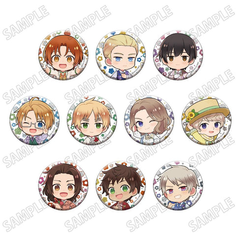 『ヘタリア World★Stars』ミニキャラ缶バッジコレクション【フラワーパレードver.】【BOX】
