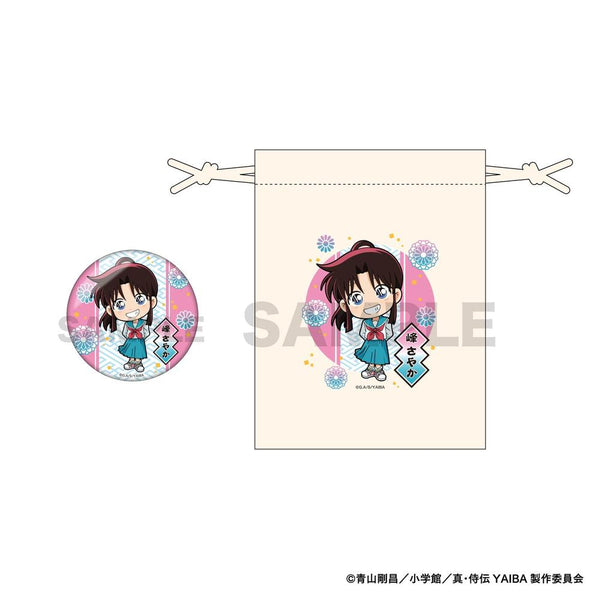 『真・侍伝YAIBA』缶バッジ&ミニ巾着セット 峰さやか A