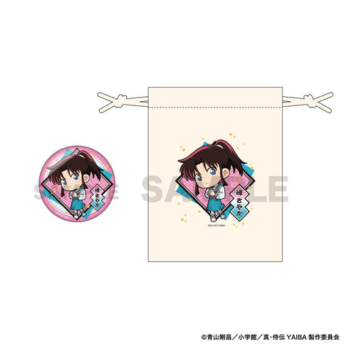 『真・侍伝YAIBA』缶バッジ&ミニ巾着セット 峰さやか B