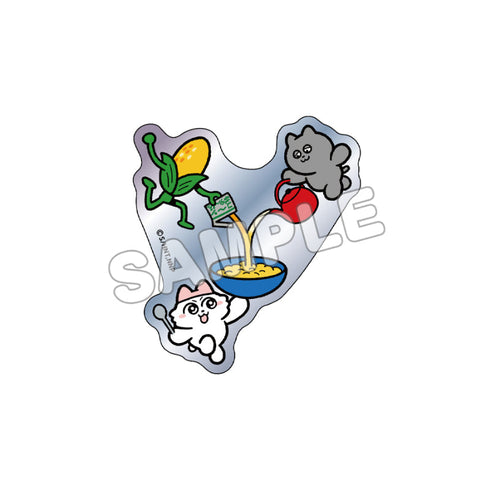 『ンめねこ』ホログラムダイカットステッカー コンポタめし