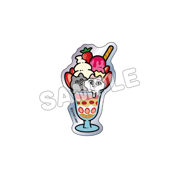 『ンめねこ』ホログラムダイカットステッカー ンめンめパフェ