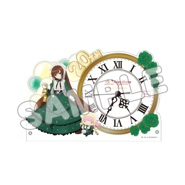 『ローゼンメイデン×サンリオキャラクターズ』アクリルクロック 翠星石×リトルツインスターズ(ララ)