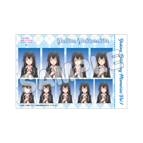 『やはり俺の青春ラブコメはまちがっている。続』俺ガイル続 証明写真風ハーフカットステッカー 雪乃 vol.1