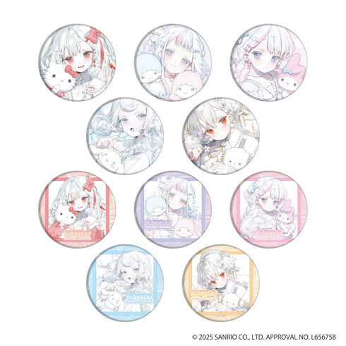 『夏炉×サンリオキャラクターズ』缶バッジ01/BOX(全10種)(コラボイラスト)