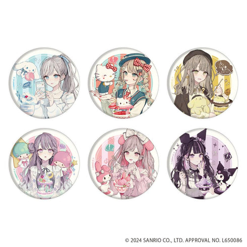 『赤倉×サンリオキャラクターズ』缶バッジ03/ブラインド(全6種)(コラボイラスト)【BOX】【202607再販】