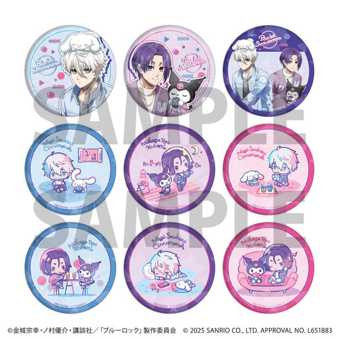 『ブルーロック×サンリオキャラクターズ』ホログラム缶バッジ(57mm)02/コンプリートセット(全9種)(コラボイラスト)