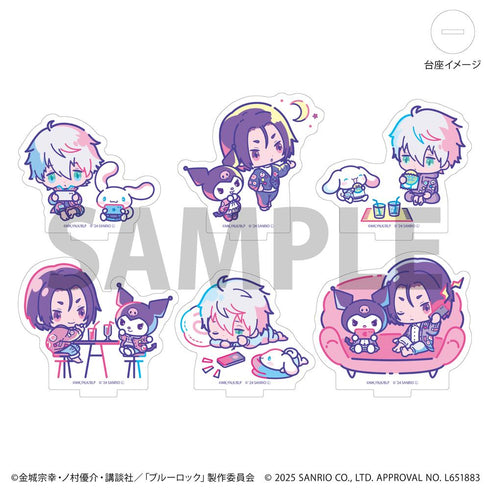 『ブルーロック×サンリオキャラクターズ』アクリルぷちスタンド03/コンプリートセット(全6種)(コラボイラスト)