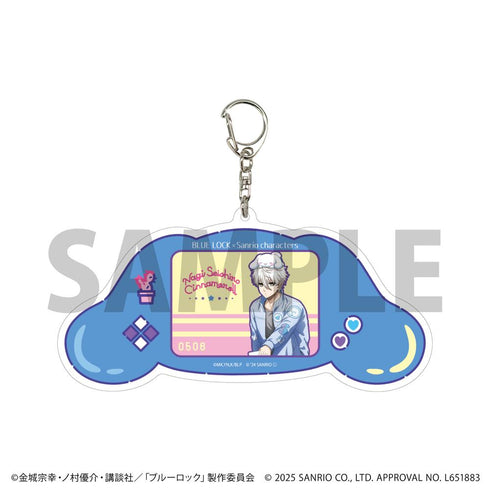 『ブルーロック×サンリオキャラクターズ』デカアクリルキーホルダー19/凪誠士郎×シナモロール(コラボイラスト)