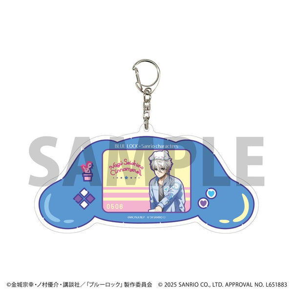 『ブルーロック×サンリオキャラクターズ』デカアクリルキーホルダー19/凪誠士郎×シナモロール(コラボイラスト)