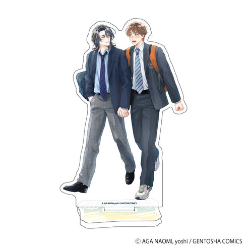 『阿賀直己先生&yoshi先生』アクリルスタンド01/「学生たちの初デートプラン@池袋」BLフェア(描き下ろしイラスト)