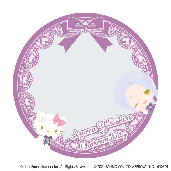 『A3!×Sanrio characters』57mm缶デコカバー23/雪白 東×チャーミーキティ(ミニキャライラスト)