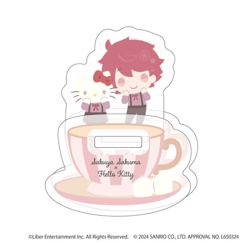 『A3!×Sanrio characters』ゆらゆらアクリルスタンド01/佐久間 咲也×ハローキティ(ミニキャライラスト)
