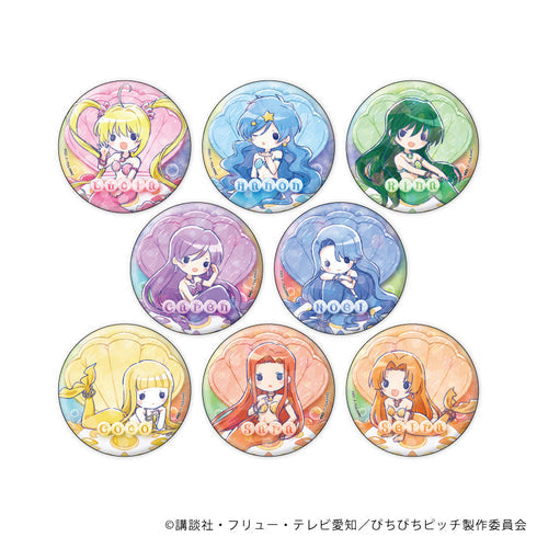 『マーメイドメロディーぴちぴちピッチ』ホログラム缶バッジ(65mm)03/貝殻ver. ブラインド(全8種)(グラフアートイラスト)【BOX】【202607再販】