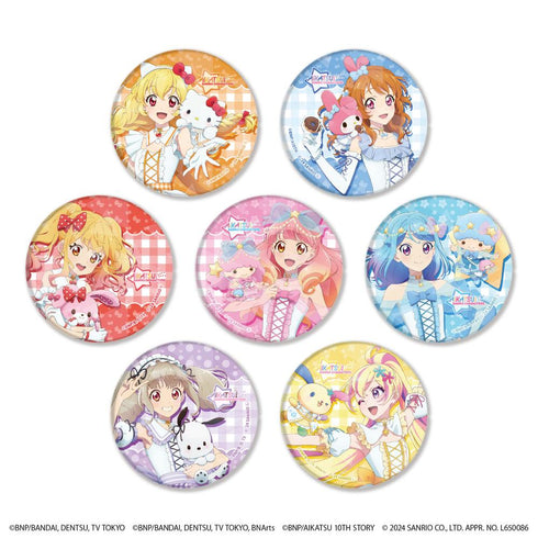 『アイカツ!シリーズ×サンリオキャラクターズ』ホログラム缶バッジ(65mm)01/BOX(全7種)(等身イラスト)