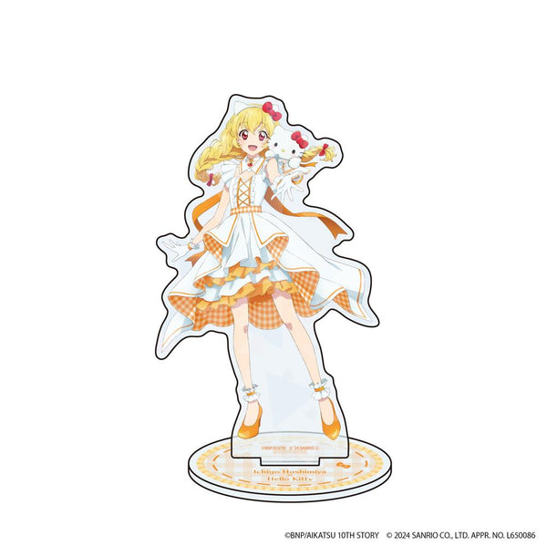 『アイカツ!シリーズ×サンリオキャラクターズ』ホログラムアクリルスタンド01/星宮 いちご×ハローキティ(等身イラスト)