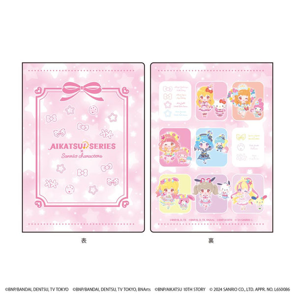 『アイカツ!シリーズ×サンリオキャラクターズ』プレミアムポストカードホルダー01/集合デザイン(ミニキャライラスト)