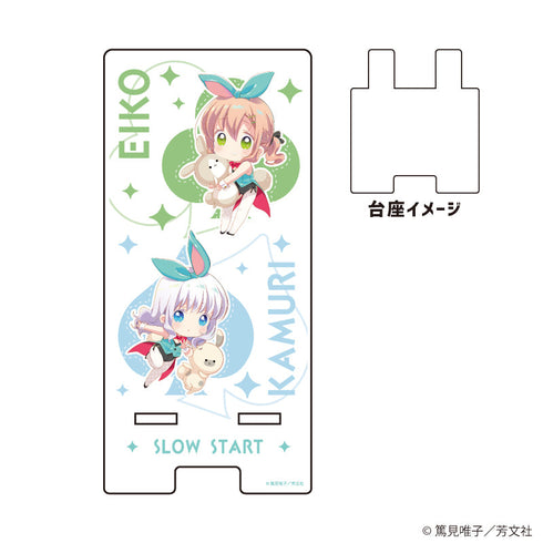『スロウスタート』スマキャラスタンド02/十倉栄依子&千石 冠(描き下ろしイラスト)
