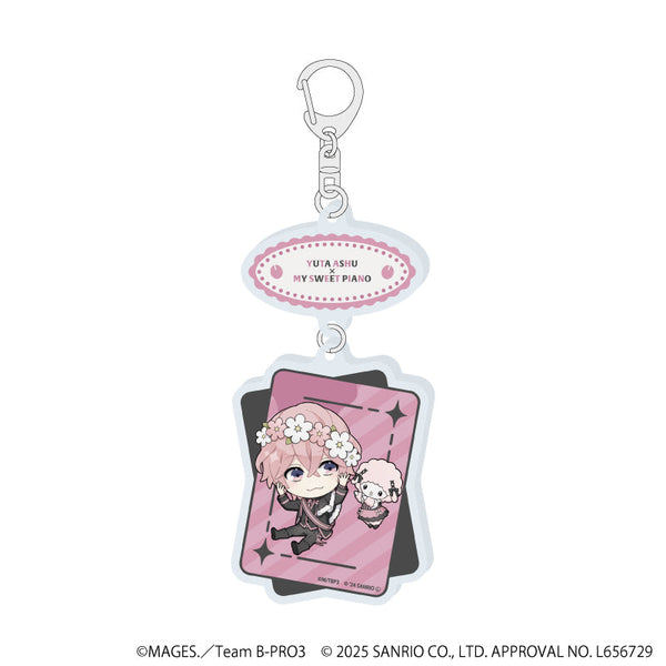 『B-PROJECT~熱烈*ラブコール~×サンリオキャラクターズ』連結アクリルキーホルダー04/阿修悠太×マイスウィートピアノ(ミニキャライラスト)