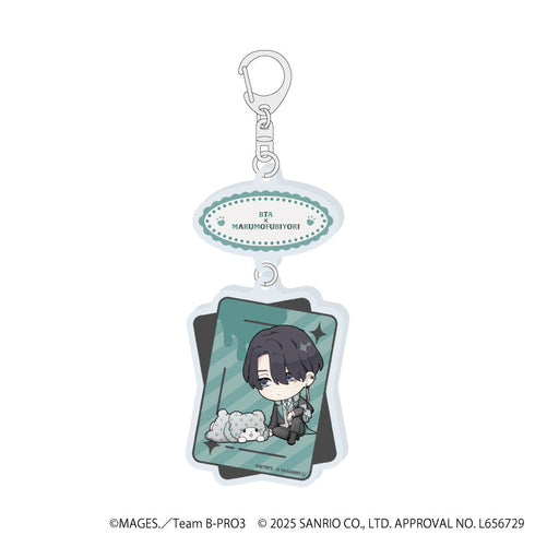 『B-PROJECT~熱烈*ラブコール~×サンリオキャラクターズ』連結アクリルキーホルダー16/B太×まるもふびより(ミニキャライラスト)