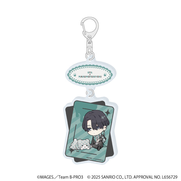 『B-PROJECT~熱烈*ラブコール~×サンリオキャラクターズ』連結アクリルキーホルダー16/B太×まるもふびより(ミニキャライラスト)