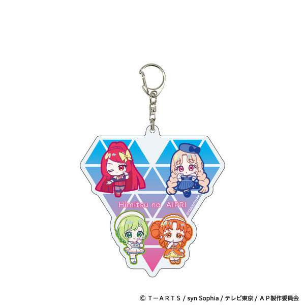 『ひみつのアイプリ』デカアクリルキーホルダー02/アイプリバースver. サクラ&タマキ&アイリ&リンリン(ミニキャライラスト)