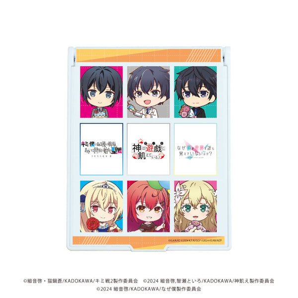 『キミ戦×神飢え×なぜ僕』デカキャラミラー01/コマ割りデザイン(ミニキャライラスト)