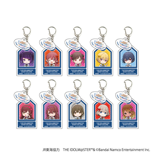 JR Tokai x THE iDOLM@STER Series TR@VEL MEDLEY!!!!!! with SHINY COLORS" acrylic key chain 03/(10 kinds) complete set