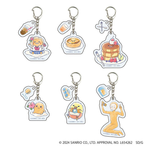 『ぐでたま』パーツ付きアクリルキーホルダー01/平成レトロver. BOX(全6種)(グラフアートイラスト)