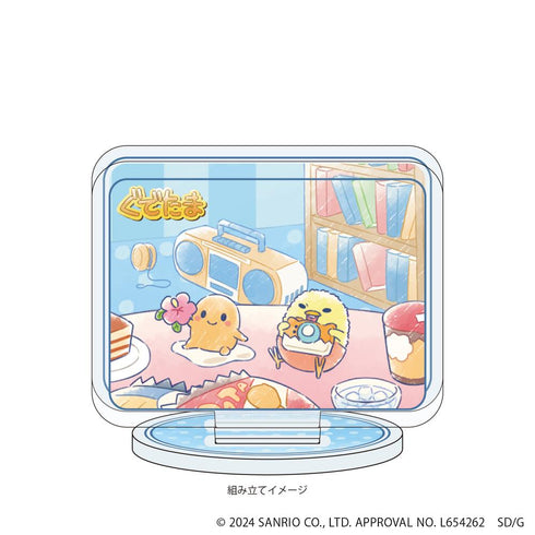 『ぐでたま』アクリルスタンドプレート06/ぎゅでちゃま×しゃきぴよ(グラフアートイラスト)