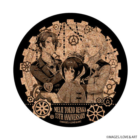 『明治東亰恋伽』コルクコースター03/川上音二郎&岩崎桃介&綾月芽衣(公式イラスト)【202607再販】