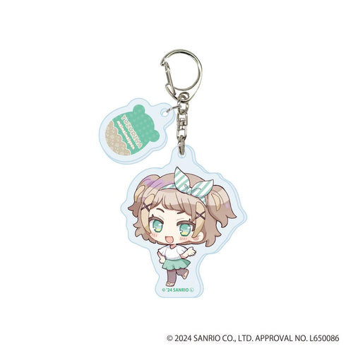 『まいまいまいごえん』パーツ付きアクリルキーホルダー10/ユズリハ(ミニキャライラスト)