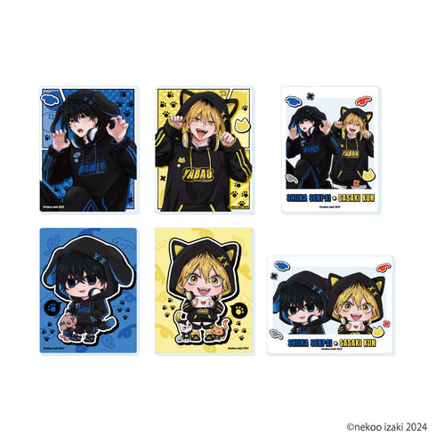 『ダメ男の椎名先輩とヤバ男の佐々木くん』アクリルカード02/アニマルパーカーver. BOX(全6種)(描き下ろしイラスト)