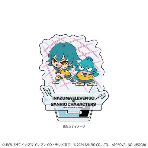 『イナズマイレブンGO×サンリオキャラクターズ』アクリルスタンドプレート28/狩屋マサキ×ハンギョドン(ミニキャライラスト)