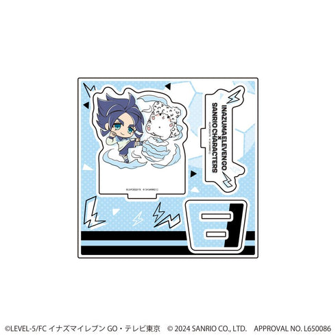 『イナズマイレブンGO×サンリオキャラクターズ』アクリルスタンドプレート30/雪村豹牙×まるもふびより(ミニキャライラスト)